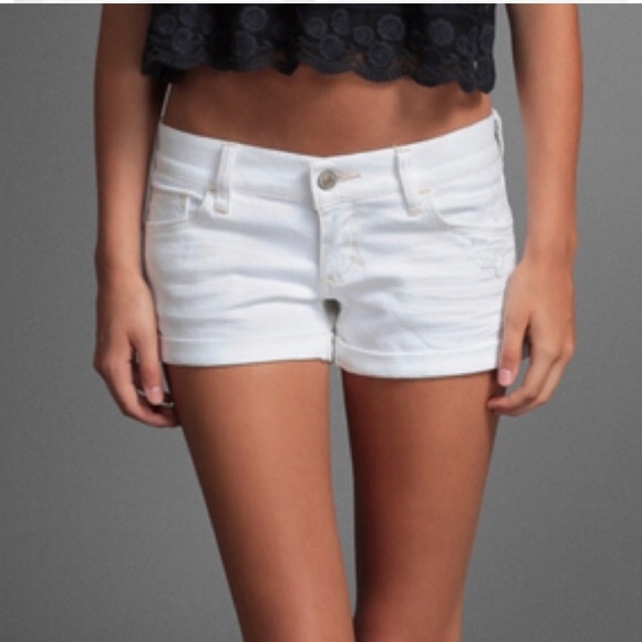 white low rise shorts